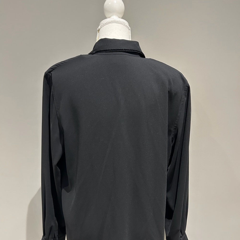 Classic Black Button-Down Shirt - Picture 2 of 4